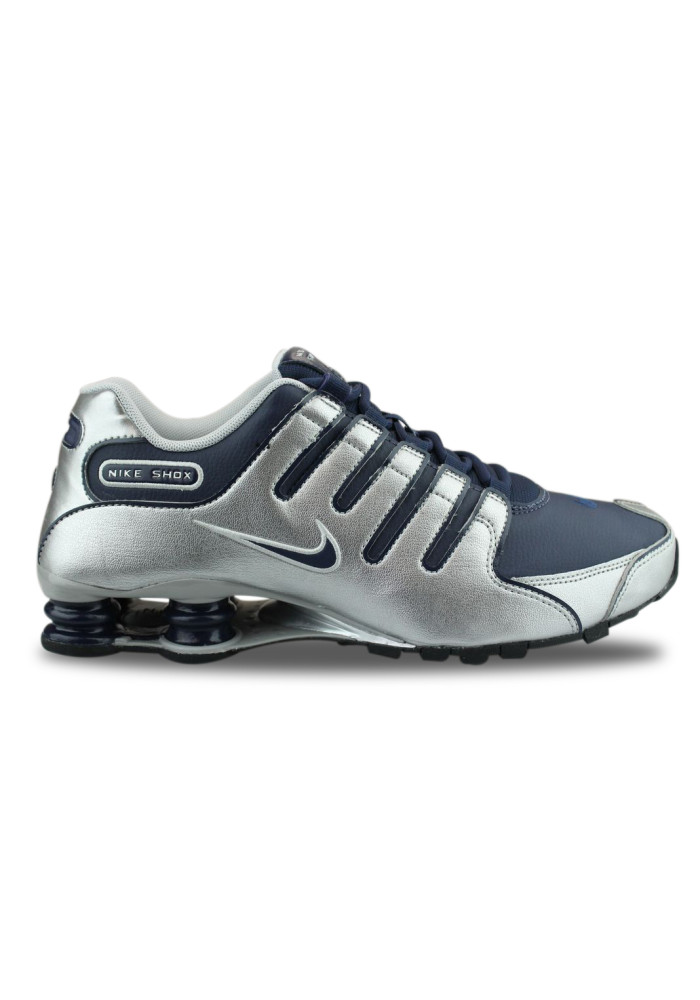 NIKE SHOX NZ MIDNIGHT NAVY METALLIC SILVER 378341-402