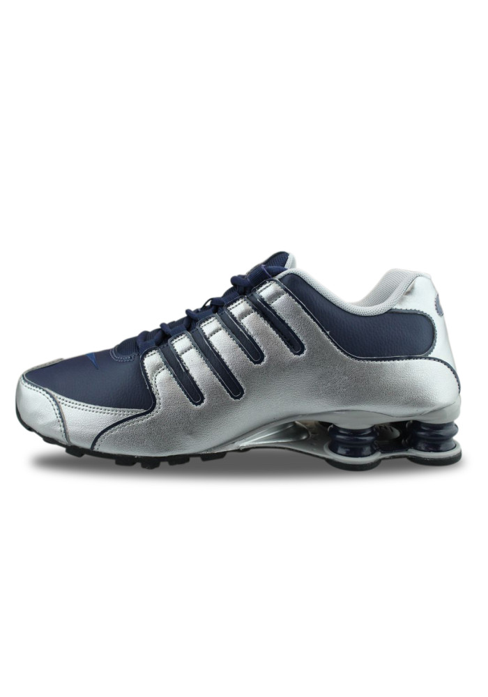 NIKE SHOX NZ MIDNIGHT NAVY METALLIC SILVER 378341-402